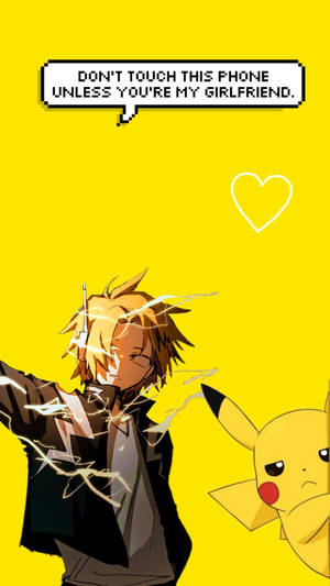 Cute Denki With Pickahu Wallpaper