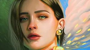 Cute Digital Art With Colorful Stitches Wallpaper