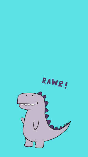 Cute Dinosaur Iphone Rawr Art Wallpaper