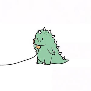 Cute Dinosaur Phone Call Wallpaper