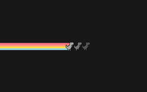 Cute Dinosaur Rainbow Macbook Pro Aesthetic Wallpaper