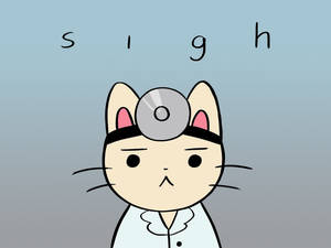 Cute Doctor Cat Wallpaper