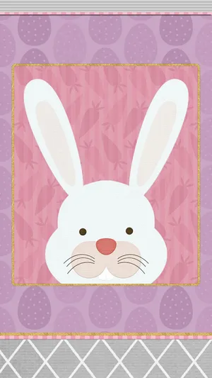 Cute Easter Iphone With A Bunny Peeking Wallpaper
