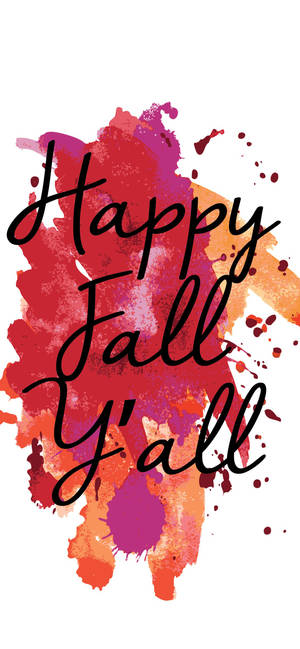 Cute Fall Phone Red Orange Paint Wallpaper