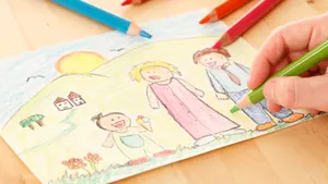 Cute Family Kid's Illustration Wallpaper