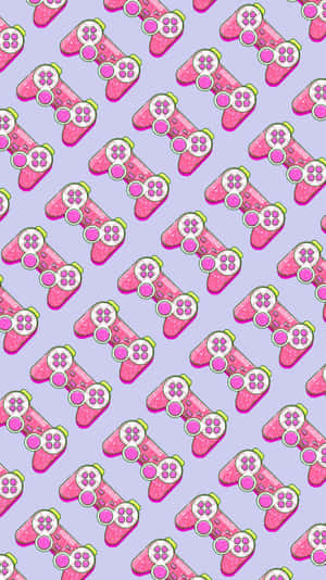 Cute Gaming Seamless Controller Wallpaper