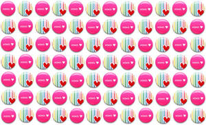 Cute Girly Button Pins Wallpaper