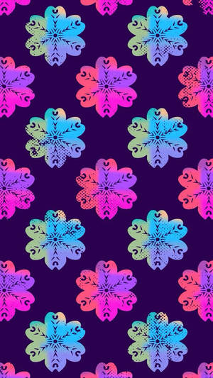 Cute Girly Flower Pattern Wallpaper