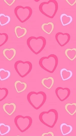Cute Girly Hearts Wallpaper