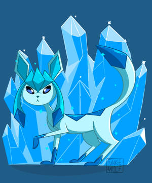 Cute Glaceon Cartoon Wallpaper