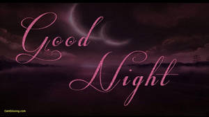 Cute Good Night Purple Sky Wallpaper