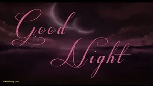 Cute Good Night Purple Sky Wallpaper
