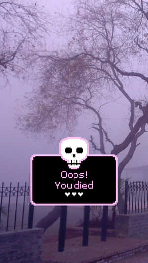 Cute Gothic Skull Purple Aesthetic Forest Wallpaper
