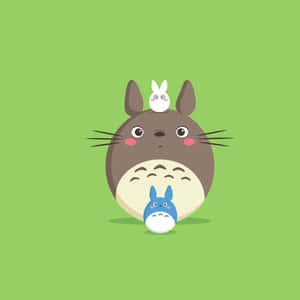 Cute Green My Neighbor Totoro Wallpaper