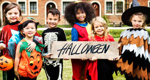 Cute Halloween Kid Costumes Wallpaper