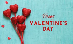 Cute Happy Valentine Day Flat Lay Wallpaper