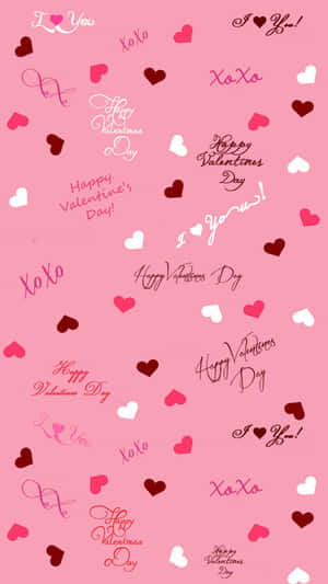 Cute Happy Valentine Day Pattern Wallpaper