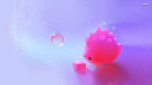 Cute Hd Little Pink Dinosaur Wallpaper