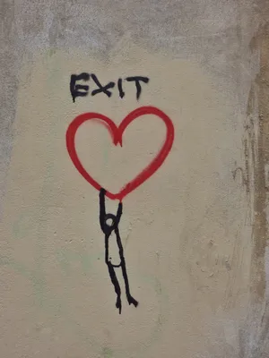 Cute Heart Graffiti Wallpaper