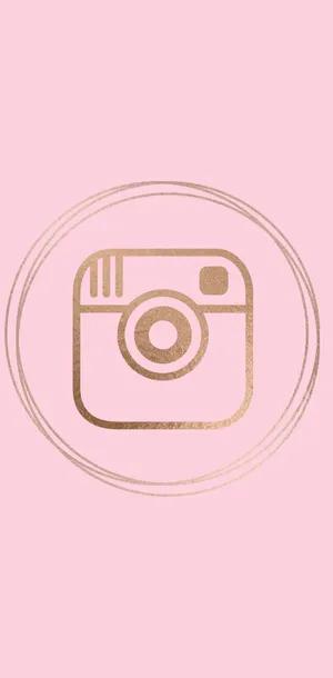 Cute Instagram Logo On Pink Wallpaper