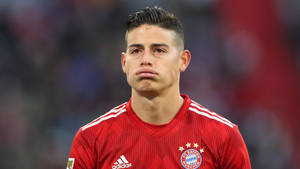 Cute James Rodriguez Expression Wallpaper