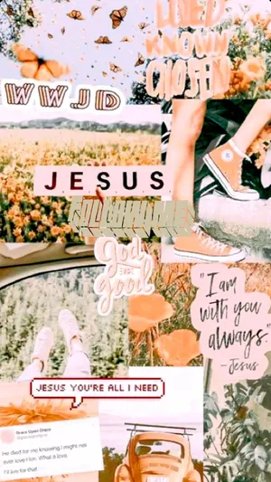 Cute Jesus Collage Wallpaper