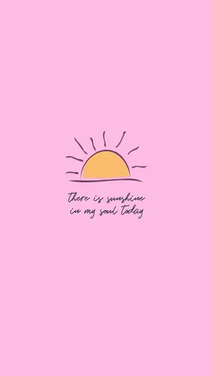 Cute Jesus Sunshine Pink Wallpaper