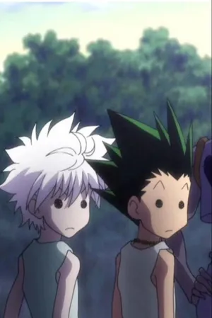 Cute Killua And Gon Looking Funny Wallpaper