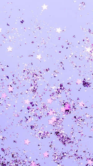 Cute Light Purple Confetti Mobile Wallpaper