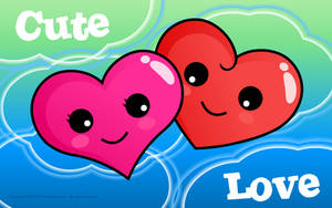 Cute Love Happy Hearts Wallpaper
