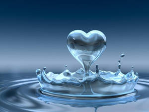 Cute Love Water Heart Wallpaper