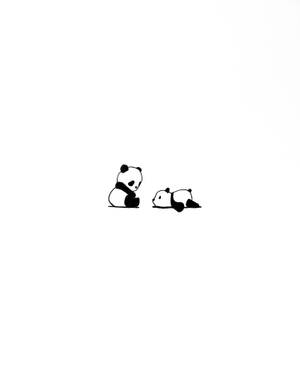 Cute Minimalist Aesthetic Panda Wallpaper