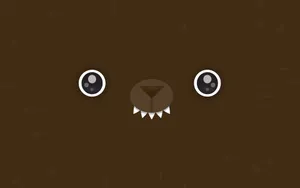 Cute Minimalist Bear Wallpaper