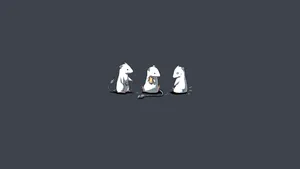 Cute Minimalist Rodents Wallpaper