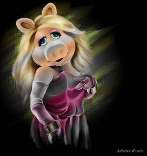 Cute Miss Piggy Fanart Wallpaper