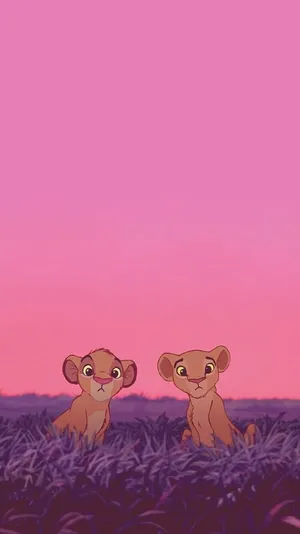 Cute Mobile Lion Cartoon Wallpaper