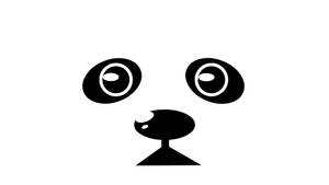 Cute Panda Minimalist Face Art Wallpaper