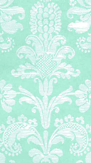 Cute Pastel Green Floral Pattern On Clothing Wallpaper