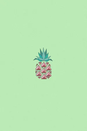 Cute Pastel Green Pineapple Drawing Wallpaper