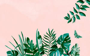 Cute Pastel Leaves Wallpaper