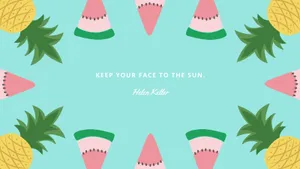 Cute Pastel Tropical Fruits Wallpaper