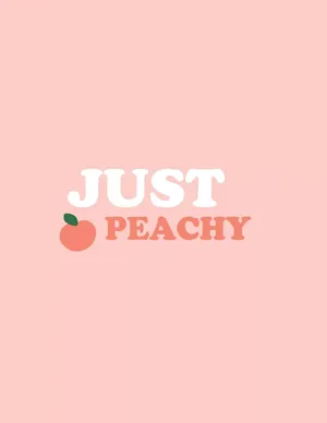 Cute Peach Word Just Peachy Wallpaper