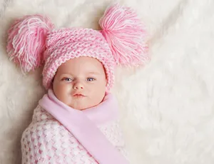 Cute Pink Baby Girl Wrap Wallpaper