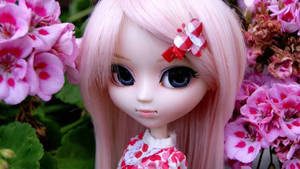 Cute Pink Girl Doll Wallpaper