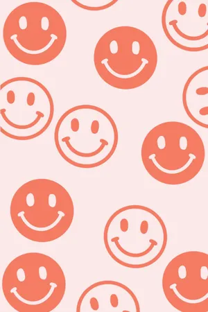 Cute Pink Happy Smile Face Wallpaper