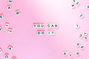 Cute Pink Inspiring Quote Wallpaper