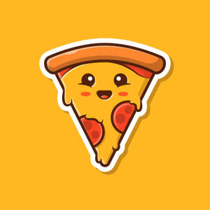 Cute Pizza Art Wallpaper