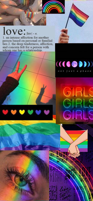 Cute Pride Aesthetic Collage Art Wallpaper