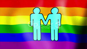 Cute Pride Same Sex Couple Logo Design Wallpaper