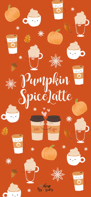 Cute Pumpkin Iphone Latte Wallpaper